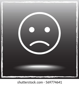 Face sign icon, vector illustration. Flat design style 