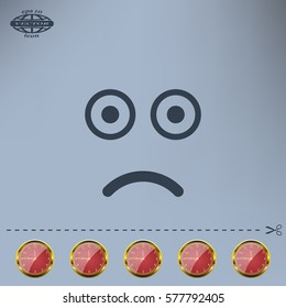Face sign icon, vector illustration. Flat design style