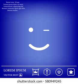 Face sign icon, vector illustration. Flat design style