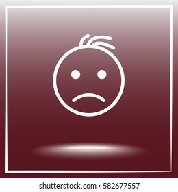 Face sign icon, vector illustration. Flat design style 