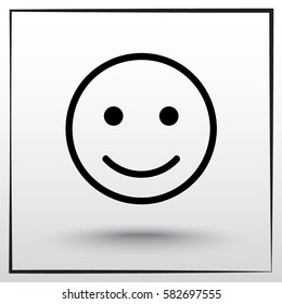 Face sign icon, vector illustration. Flat design style 