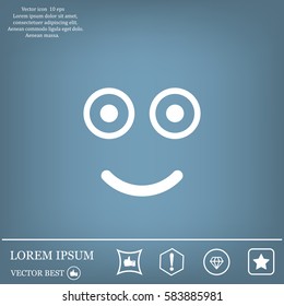 Face sign icon, vector illustration. Flat design style