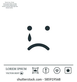 Face sign icon, vector illustration. Flat design style