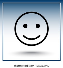Face sign icon, vector illustration. Flat design style 