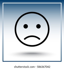 Face sign icon, vector illustration. Flat design style 