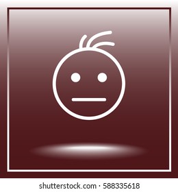 Face sign icon, vector illustration. Flat design style 