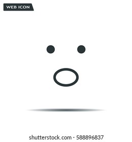 Face sign icon, vector illustration. Flat design style
