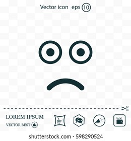 Face sign icon, vector illustration. Flat design style