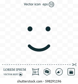 Face sign icon, vector illustration. Flat design style