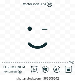 Face sign icon, vector illustration. Flat design style