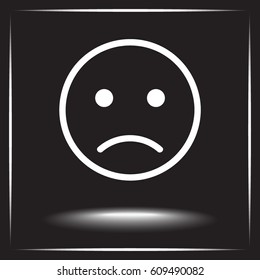 Face sign icon, vector illustration. Flat design style 
