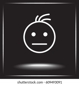 Face sign icon, vector illustration. Flat design style 