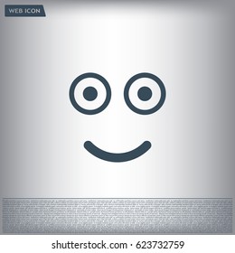 Face sign icon, vector illustration. Flat design style
