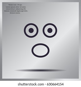 Face sign icon, vector illustration. Flat design style