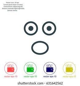Face sign icon, vector illustration. Flat design style