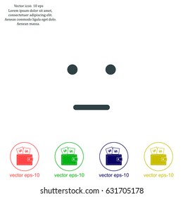 Face sign icon, vector illustration. Flat design style