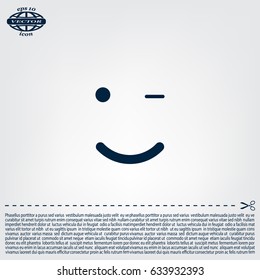 Face sign icon, vector illustration. Flat design style