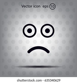 Face sign icon, vector illustration. Flat design style