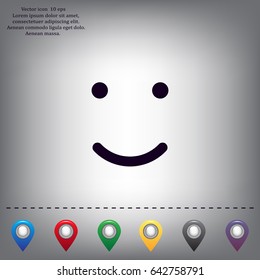 Face sign icon, vector illustration. Flat design style