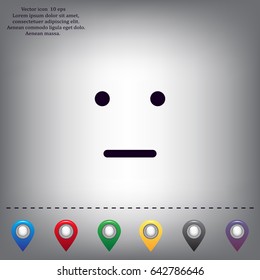 Face sign icon, vector illustration. Flat design style