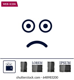 Face sign icon, vector illustration. Flat design style