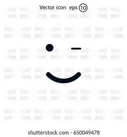 Face sign icon, vector illustration. Flat design style