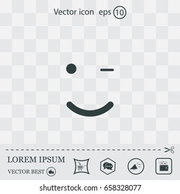 Face sign icon, vector illustration. Flat design style