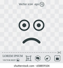 Face sign icon, vector illustration. Flat design style