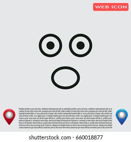 Face sign icon, vector illustration. Flat design style