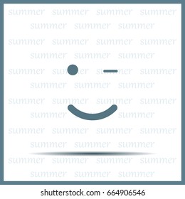 Face sign icon, vector illustration. Flat design style