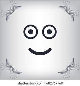 Face sign icon, vector illustration. Flat design style