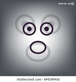 Face sign icon, vector illustration. Flat design style