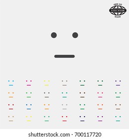 Face sign icon, vector illustration. Flat design style