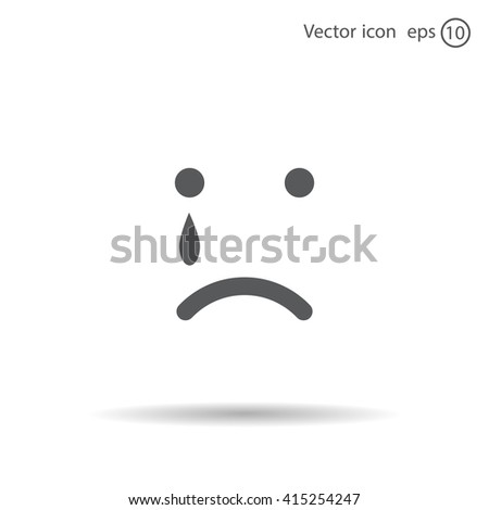 Face sign icon, vector illustration. Flat design style