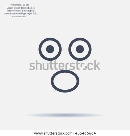 Face sign icon, vector illustration. Flat design style
