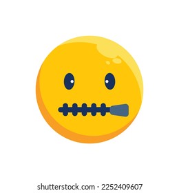 face silent illustration with flat style