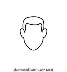 face silhouette icon. Element of web icon for mobile concept and web apps. Thin line face silhouette icon can be used for web and mobile. Premium icon on white background