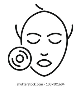 Face skin care icon. Outline face skin care vector icon for web design isolated on white background