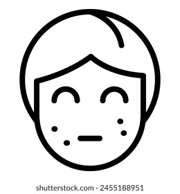 Face skin gluten intolerance icon outline vector. Free product. Diet allergy