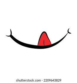 Face smile delicious vector icon