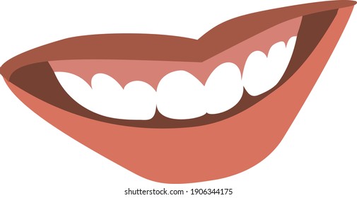 face smile. flat cartoon simple illustration