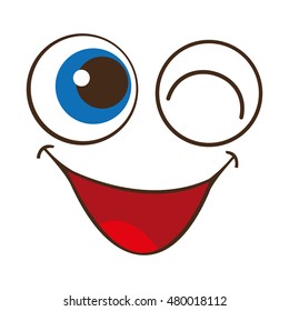 face smile happy kawaii isolated icon vector illustration design