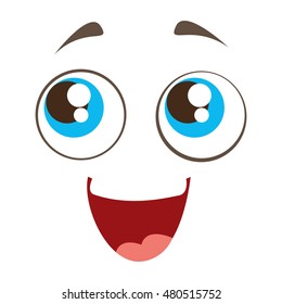 face smile happy kawaii isolated icon vector illustration design