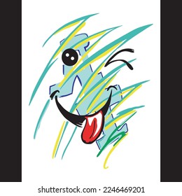 Face Smile Vector T Shirt Design