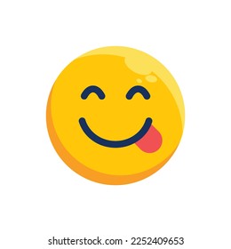 face smiley illustration with flat style
