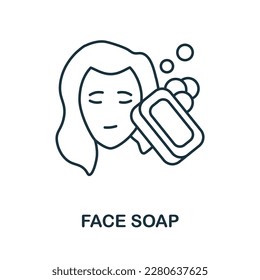 Face Soap line icon. Simple element from skin care collection. Creative Face Soap outline icon for web design, templates, infographics and more