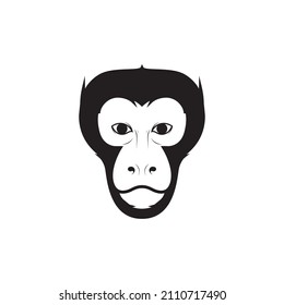 face Southern pig-tailed macaque logo design, vector graphic symbol icon sign illustration