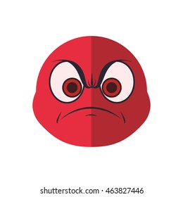 face sphere angry eyes expression cartoon icon. Isolated and flat illustration. Vector graphic
