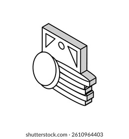 face sponges isometric icon vector. face sponges sign. isolated symbol illustration