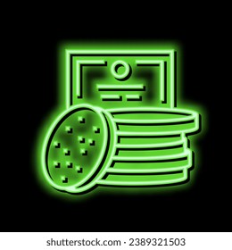esponjas faciales de neón vector de señal de luz. ilustración de esponjas faciales